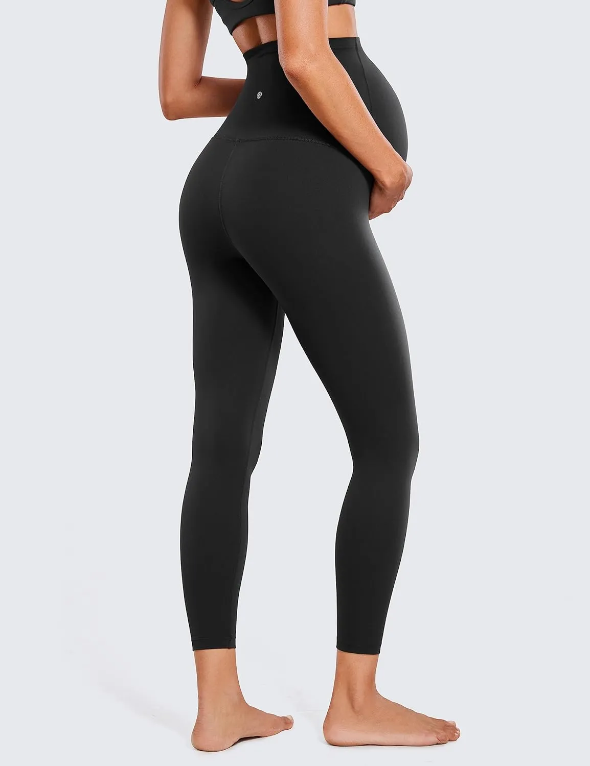 CRZ YOGA Womens Butterluxe Maternity Leggings Over The Belly 25" - Buttery Soft Workout Activewear Yoga Pregnancy Pants