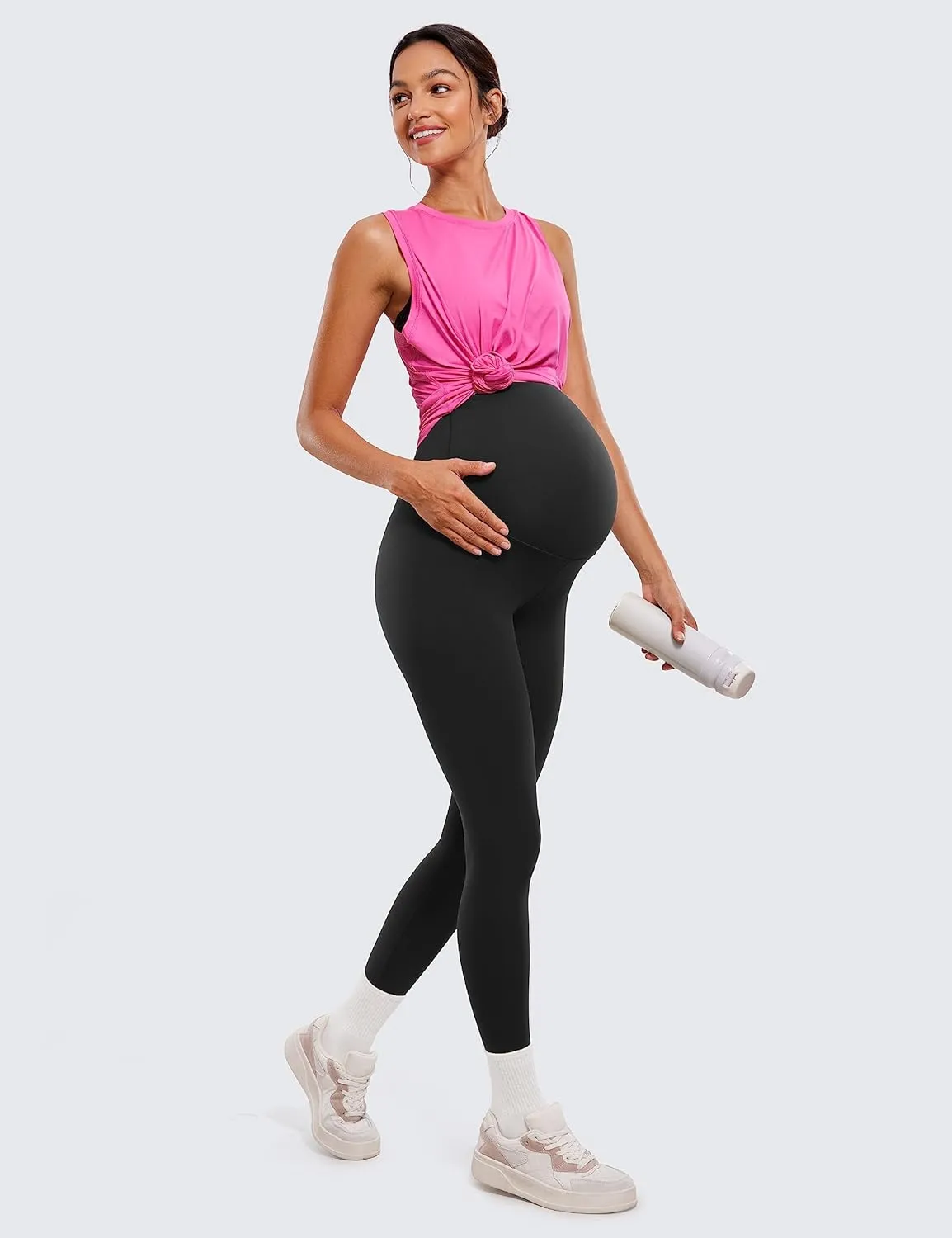 CRZ YOGA Womens Butterluxe Maternity Leggings Over The Belly 25" - Buttery Soft Workout Activewear Yoga Pregnancy Pants