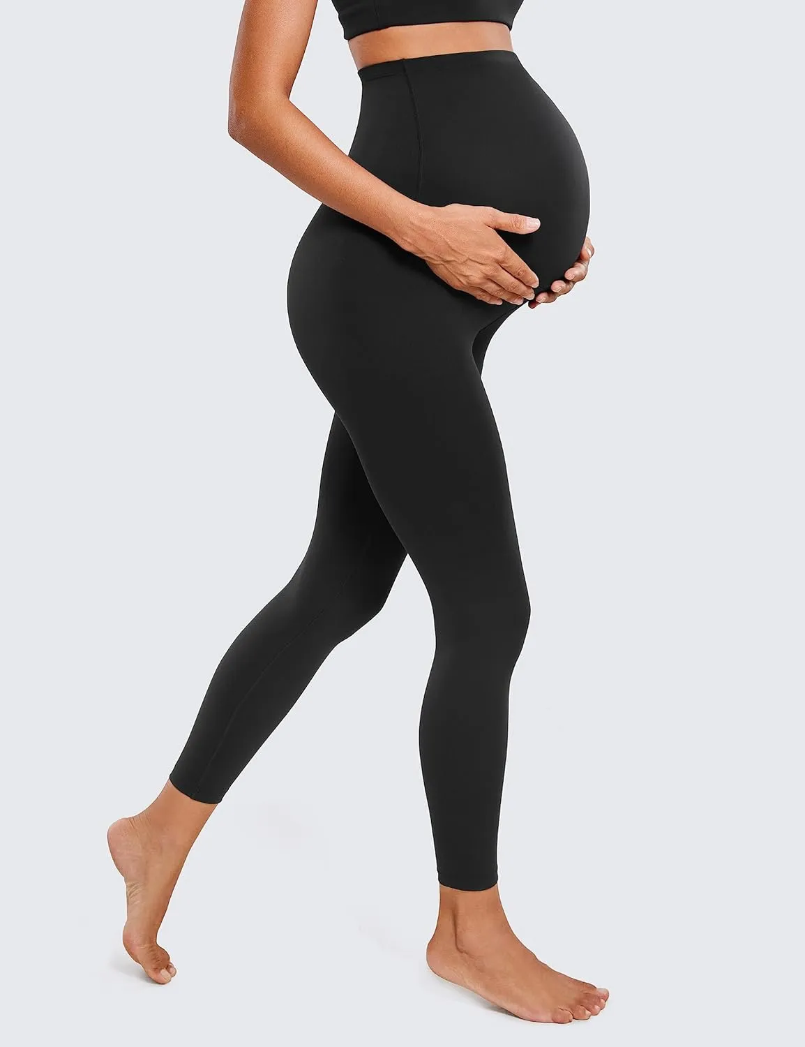 CRZ YOGA Womens Butterluxe Maternity Leggings Over The Belly 25" - Buttery Soft Workout Activewear Yoga Pregnancy Pants