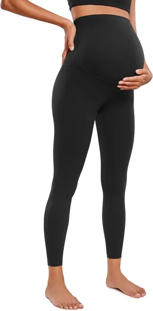 CRZ YOGA Womens Butterluxe Maternity Leggings Over The Belly 25" - Buttery Soft Workout Activewear Yoga Pregnancy Pants