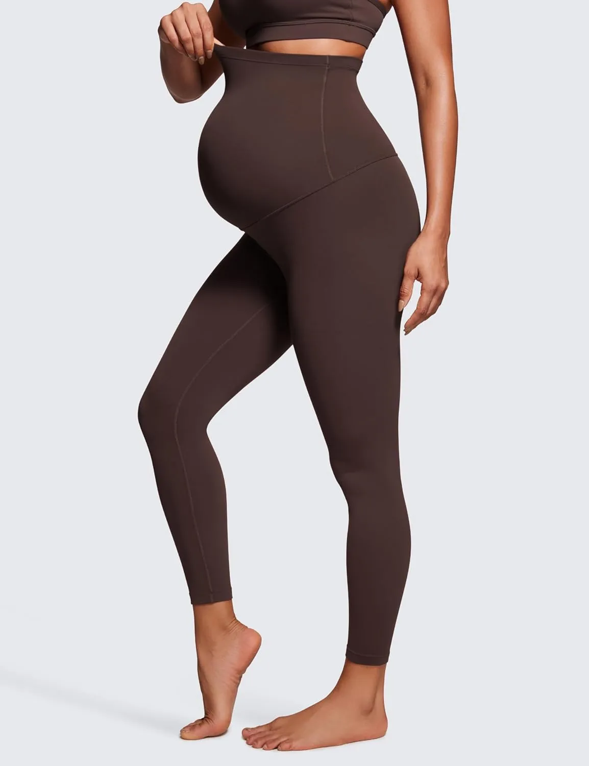 CRZ YOGA Womens Butterluxe Maternity Leggings Over The Belly 25" - Buttery Soft Workout Activewear Yoga Pregnancy Pants