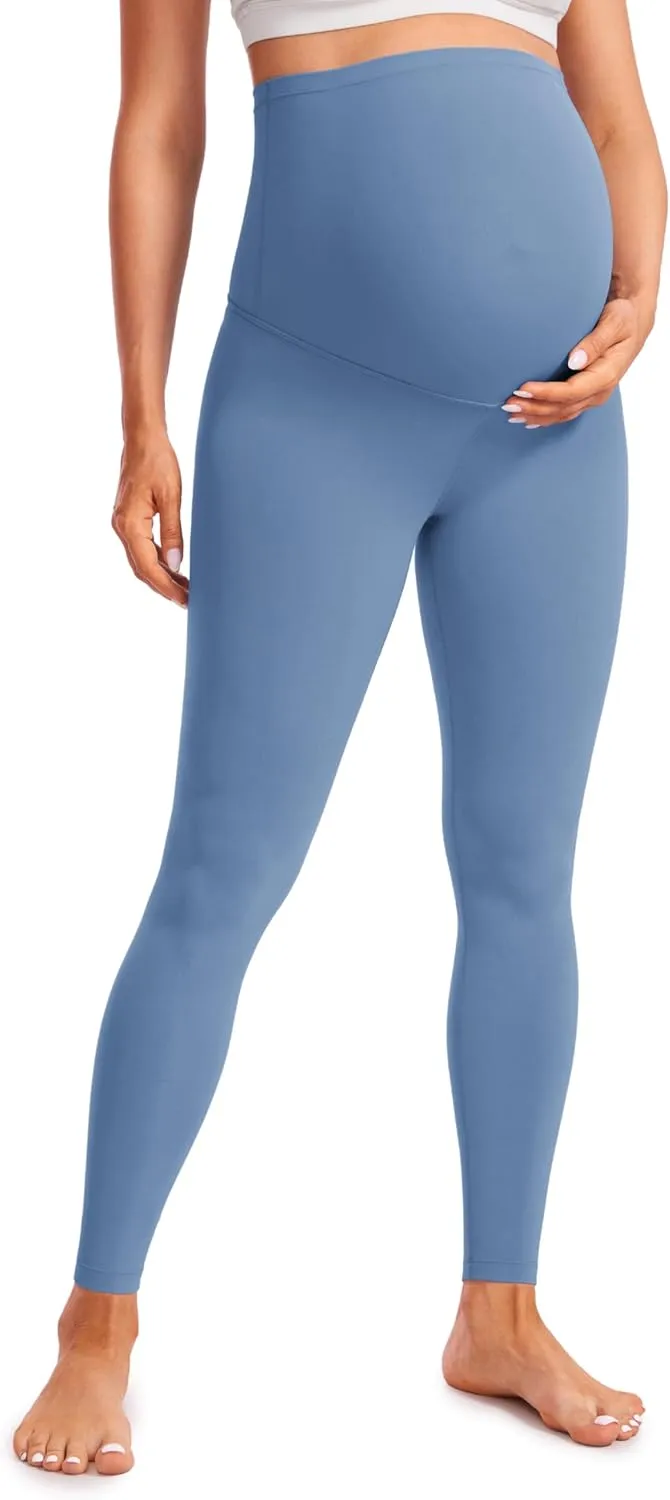 CRZ YOGA Womens Butterluxe Maternity Leggings Over The Belly 28" - Workout Activewear Yoga Pregnancy Pants Buttery Soft