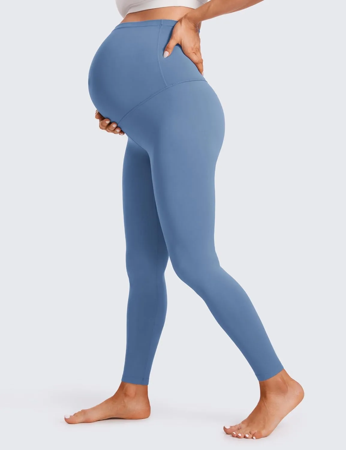 CRZ YOGA Womens Butterluxe Maternity Leggings Over The Belly 28" - Workout Activewear Yoga Pregnancy Pants Buttery Soft