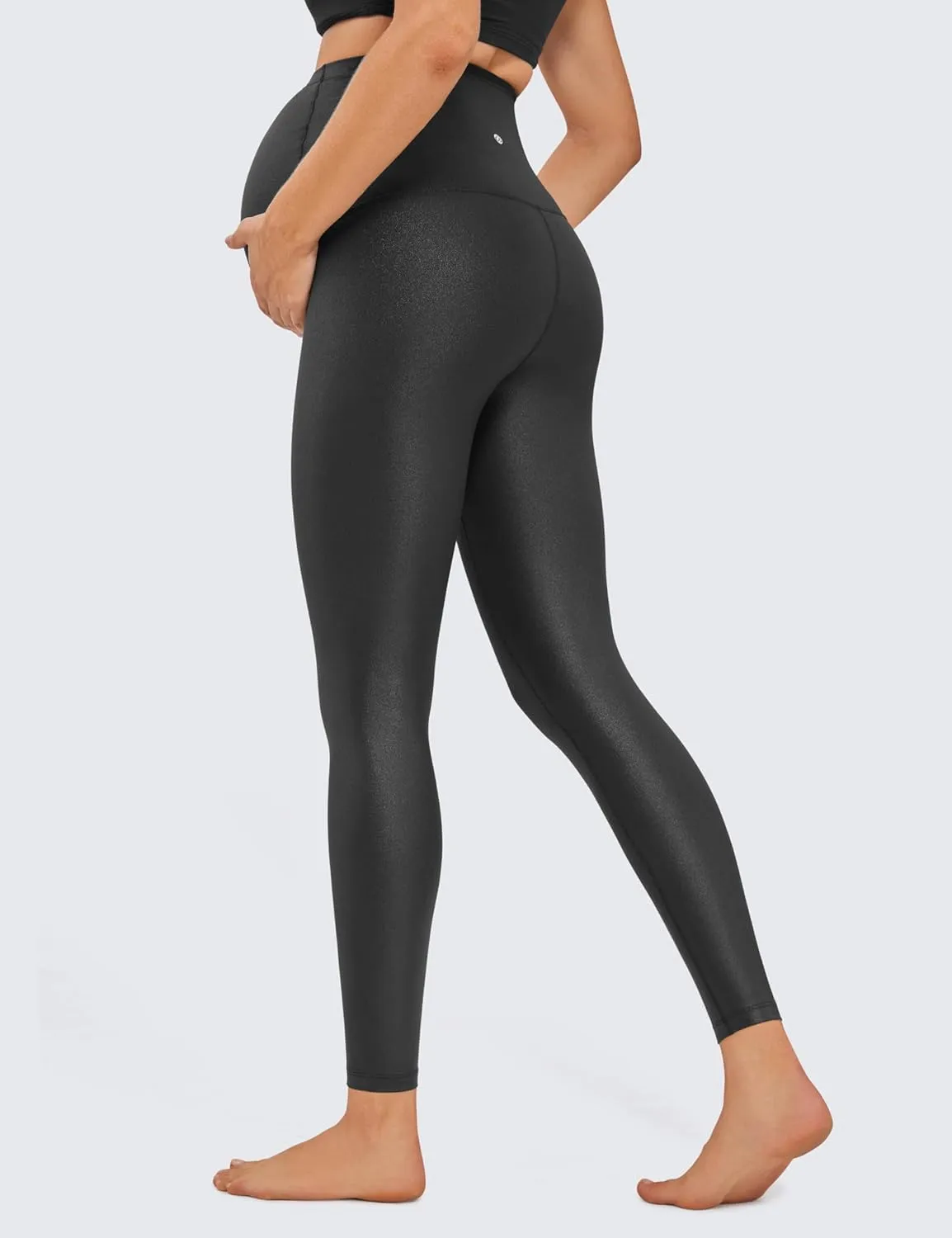 CRZ YOGA Womens Butterluxe Maternity Leggings Over The Belly 28" - Workout Activewear Yoga Pregnancy Pants Buttery Soft