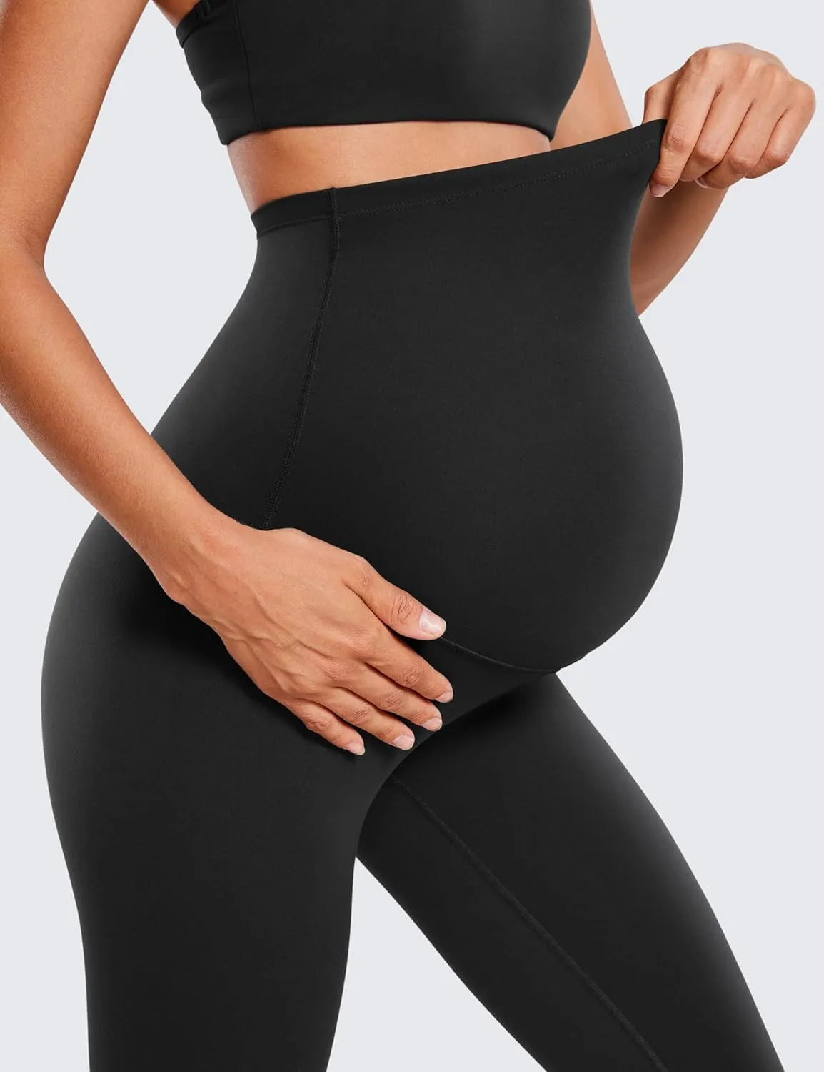 CRZ YOGA Womens Butterluxe Maternity Leggings Over The Belly 28" - Workout Activewear Yoga Pregnancy Pants Buttery Soft