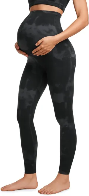 CRZ YOGA Womens Butterluxe Maternity Leggings Over The Belly 28" - Workout Activewear Yoga Pregnancy Pants Buttery Soft