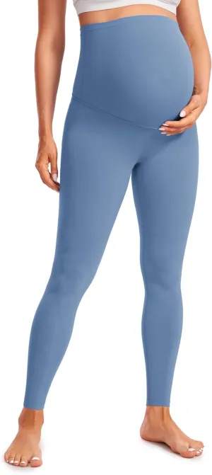 CRZ YOGA Womens Butterluxe Maternity Leggings Over The Belly 28" - Workout Activewear Yoga Pregnancy Pants Buttery Soft
