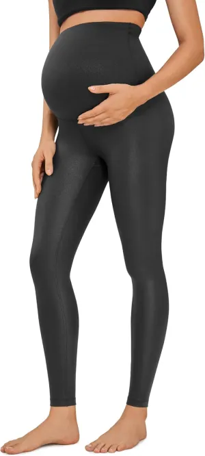 CRZ YOGA Womens Butterluxe Maternity Leggings Over The Belly 28" - Workout Activewear Yoga Pregnancy Pants Buttery Soft