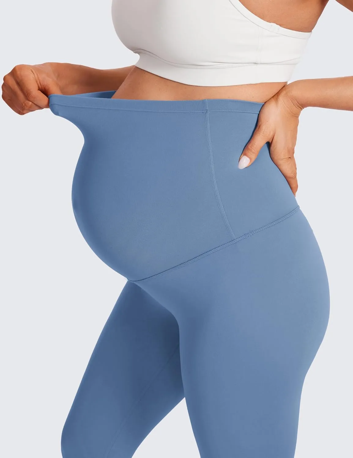 CRZ YOGA Womens Butterluxe Maternity Leggings Over The Belly 28" - Workout Activewear Yoga Pregnancy Pants Buttery Soft