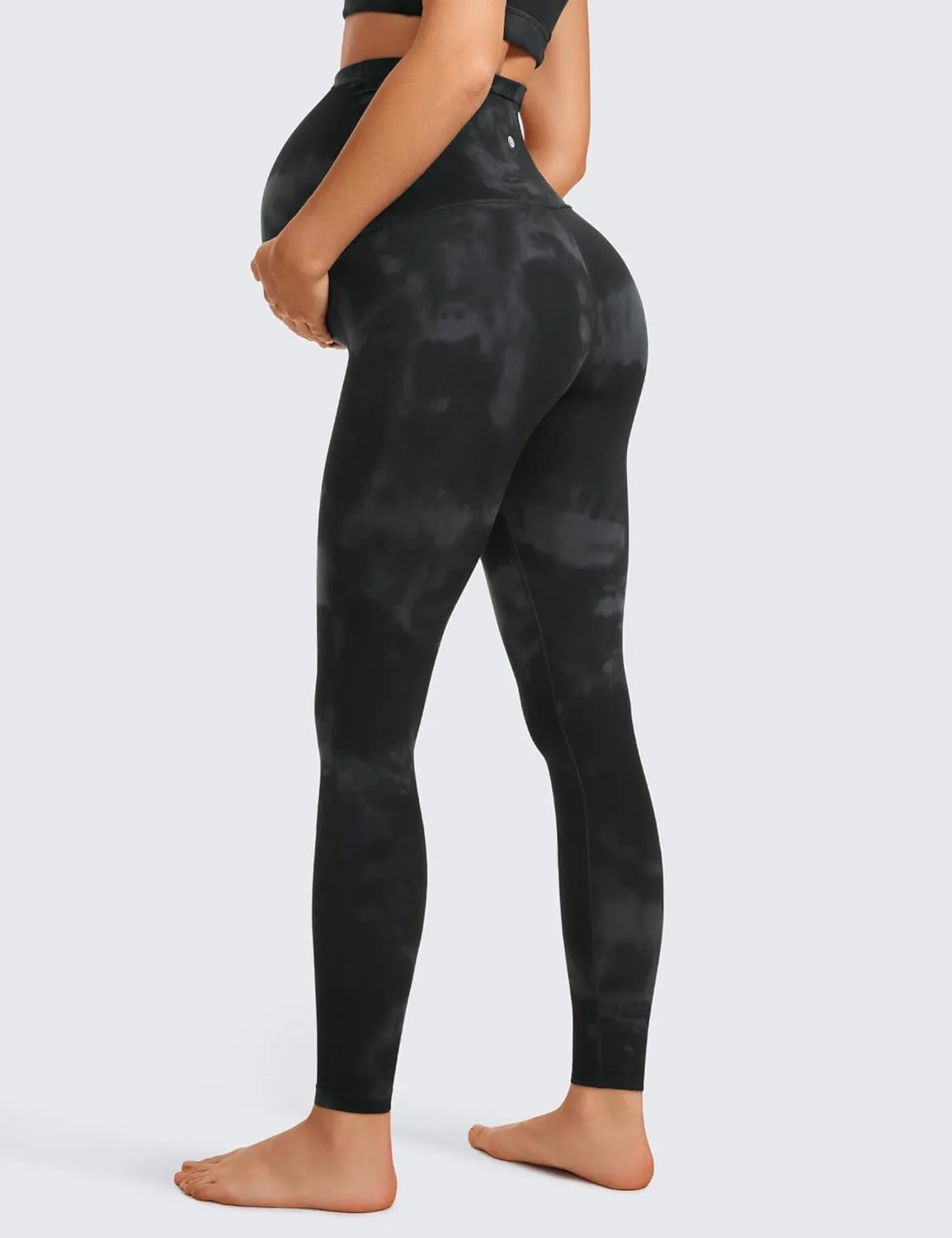CRZ YOGA Womens Butterluxe Maternity Leggings Over The Belly 28" - Workout Activewear Yoga Pregnancy Pants Buttery Soft