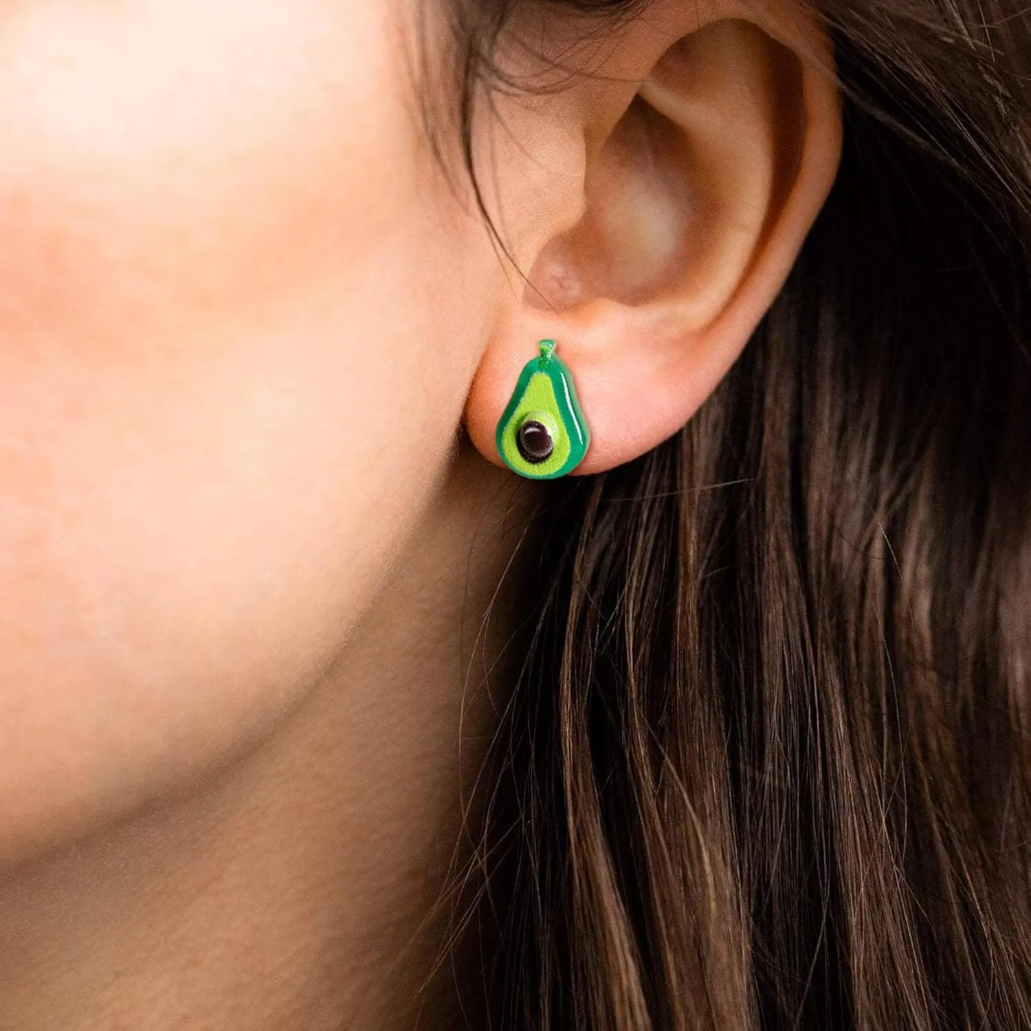 Cute Plastic Fruit Stud Earrings for Women With Sensitive Ears Lightweight Hypoallergenic Ear Jewelry Trendy and Fashionable Designs for Daily Wear