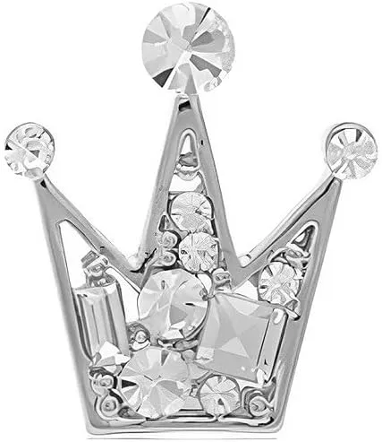Dainty Crown Collar Brooch Pin for Women Men Girls Crystal Rhinestone Lapel Pins Cute Jewelry Gifts for Women Girls Dress Suit Shirt Jacket Clothes Accessories