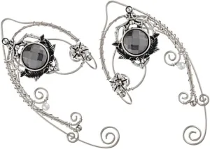 Didiseaon 1 Pair Vintage Petal Clip Earrings for Women Elf Ear Cuffs Fairy Earrings Non Piercing Ear Cuffs for Women and Wraps