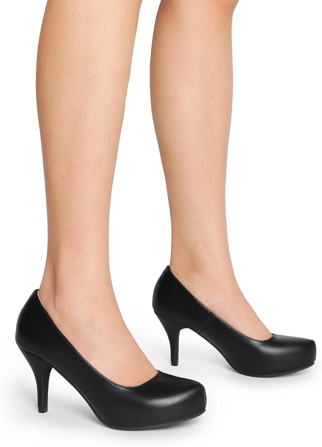 DREAM PAIRS Tiffany Women's Classic Elegant Versatile Low Stiletto Heel Dress Platform Pumps Shoes