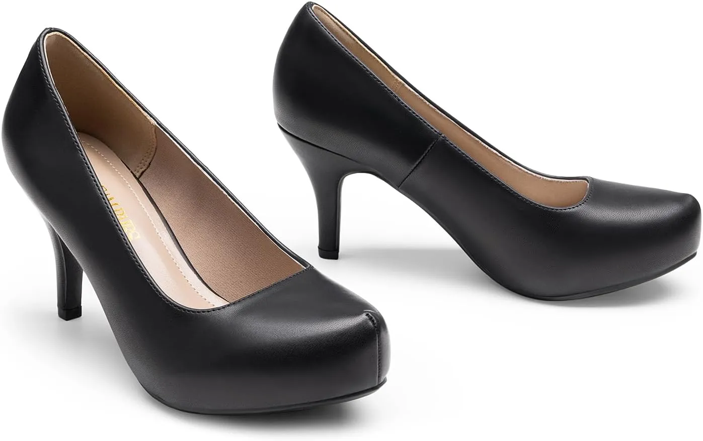 DREAM PAIRS Tiffany Women's Classic Elegant Versatile Low Stiletto Heel Dress Platform Pumps Shoes