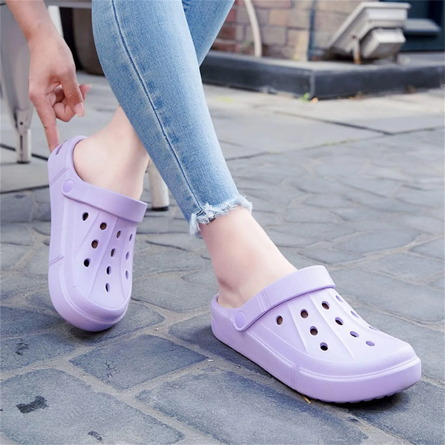 DRESER Women's Men's Garden Clogs Breathable Shoes Bathing Shoes Beach Shoes Water Shoes Footwear Slippers Walking Shoes Home Travel Shoes