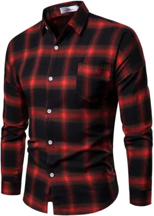 Dress Shirts for Men Spring Fashion 2025 Long Sleeve Button Down Vertical Striped Casual Business Office Work Shirts
