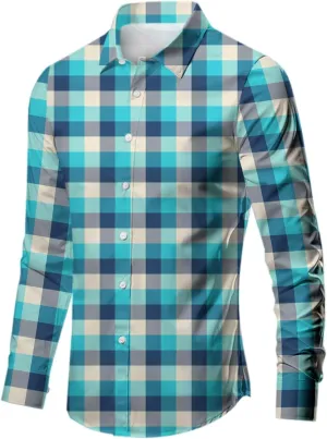 Dress Shirts for Men Spring Fashion 2025 Long Sleeve Button Down Vertical Striped Casual Business Office Work Shirts
