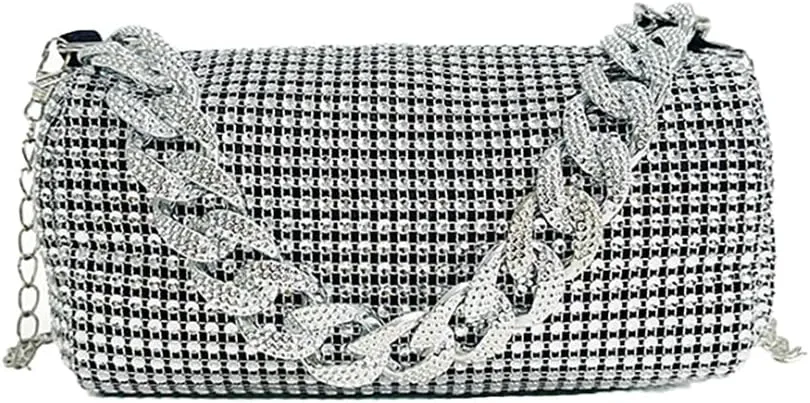 Elegant Diamond Chain Handbag Clutch Purse for Women Evening Bag Sparkly Handbags Crossbody Bag Prom for Wedding 2025