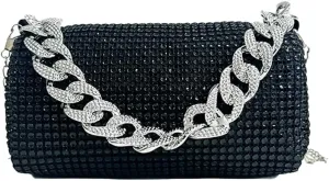 Elegant Diamond Chain Handbag Clutch Purse for Women Evening Bag Sparkly Handbags Crossbody Bag Prom for Wedding 2025