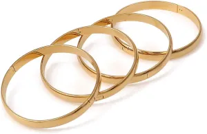 Ethiopian Bangles Dubai Gold Jewelry Bangles for Ethiopian Glossy Plain Bangles Bracelets