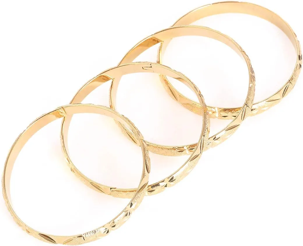 Ethiopian Jewelry Gold Color Bangles Dubai Gold Bangles for African Bangles Bracelets
