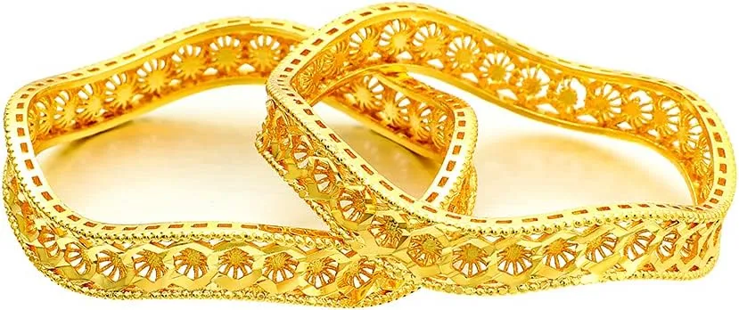 Ethlyn Dubai Style 18K Thick Gold Plated Baby Girls Child Bangles Gift for daughter