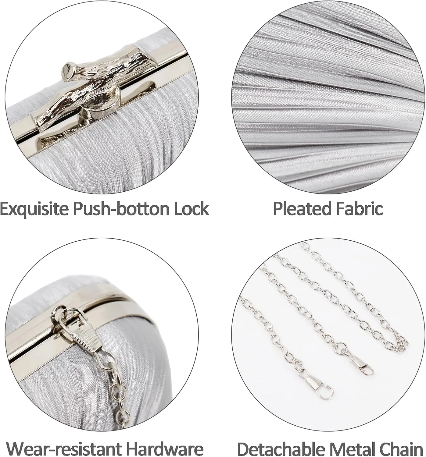 Evening Clutch Purses - Women's Evening Bag Party Purses Handbag for Cocktail/Prom/Party/Wedding/Formal