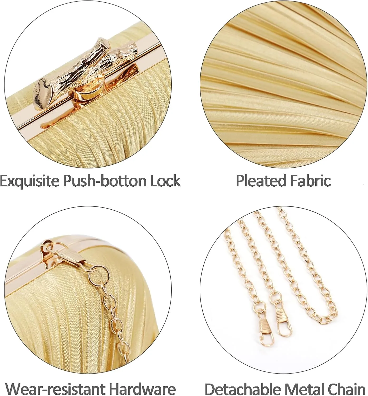 Evening Clutch Purses - Women's Evening Bag Party Purses Handbag for Cocktail/Prom/Party/Wedding/Formal
