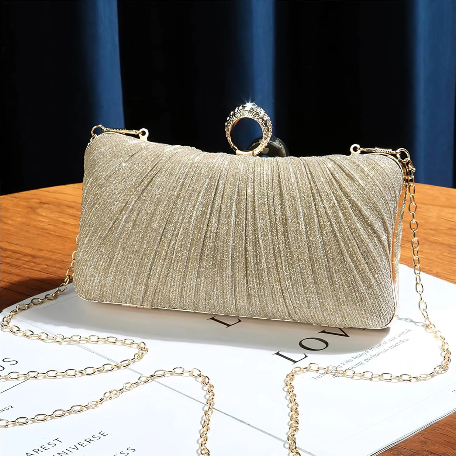 Evening Clutch Purses - Women's Evening Bag Party Purses Handbag for Cocktail/Prom/Party/Wedding/Formal