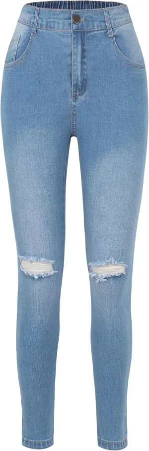 EXARUS Girls Jeans Wide Leg/Flare/Skinny Denim Pants Ripped Baggy High Waisted with Pockets Teen Casual Kids 6-14Y