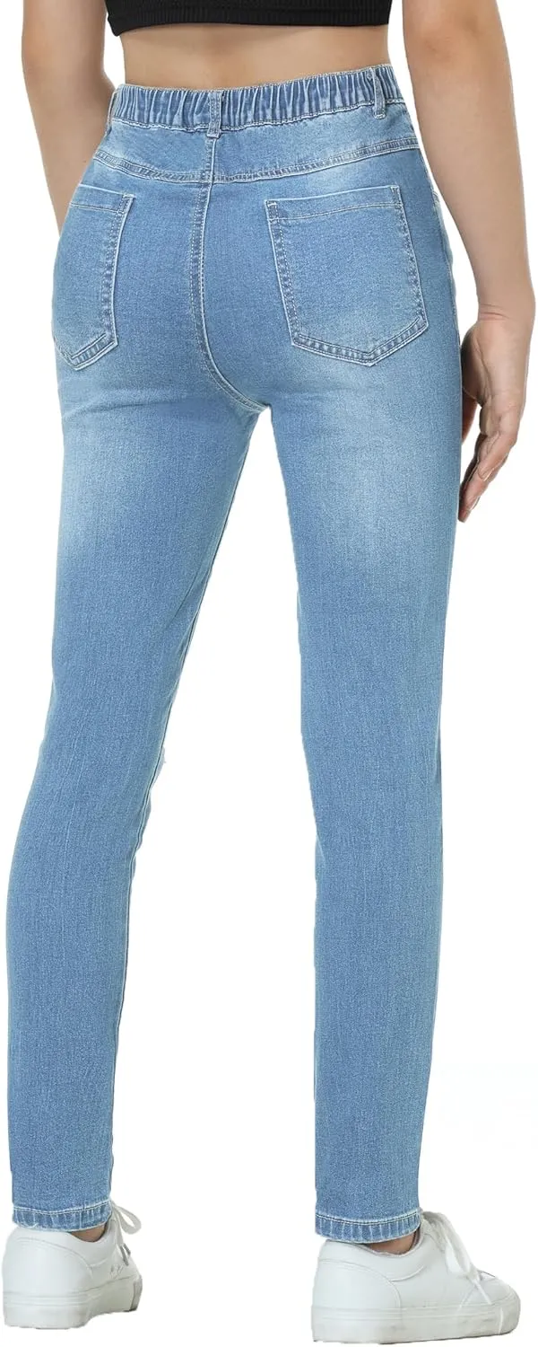 EXARUS Girls Jeans Wide Leg/Flare/Skinny Denim Pants Ripped Baggy High Waisted with Pockets Teen Casual Kids 6-14Y