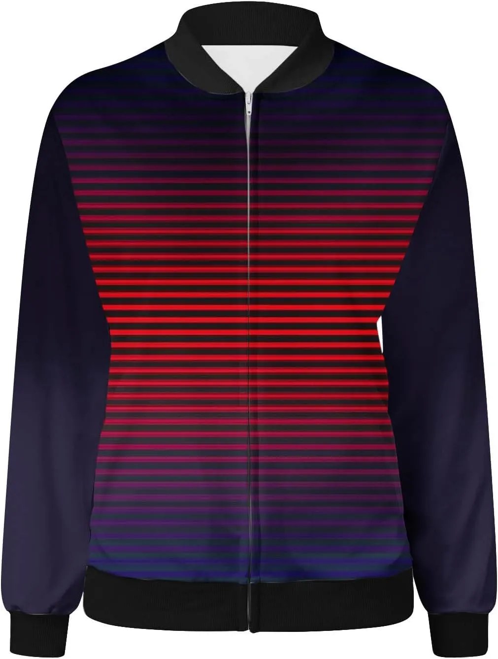 Fall Coats for Women 2024 Trendy Striped Print Cardigan Jackets Long Sleeve Full Zip Winter Coat Pockets Outerwear