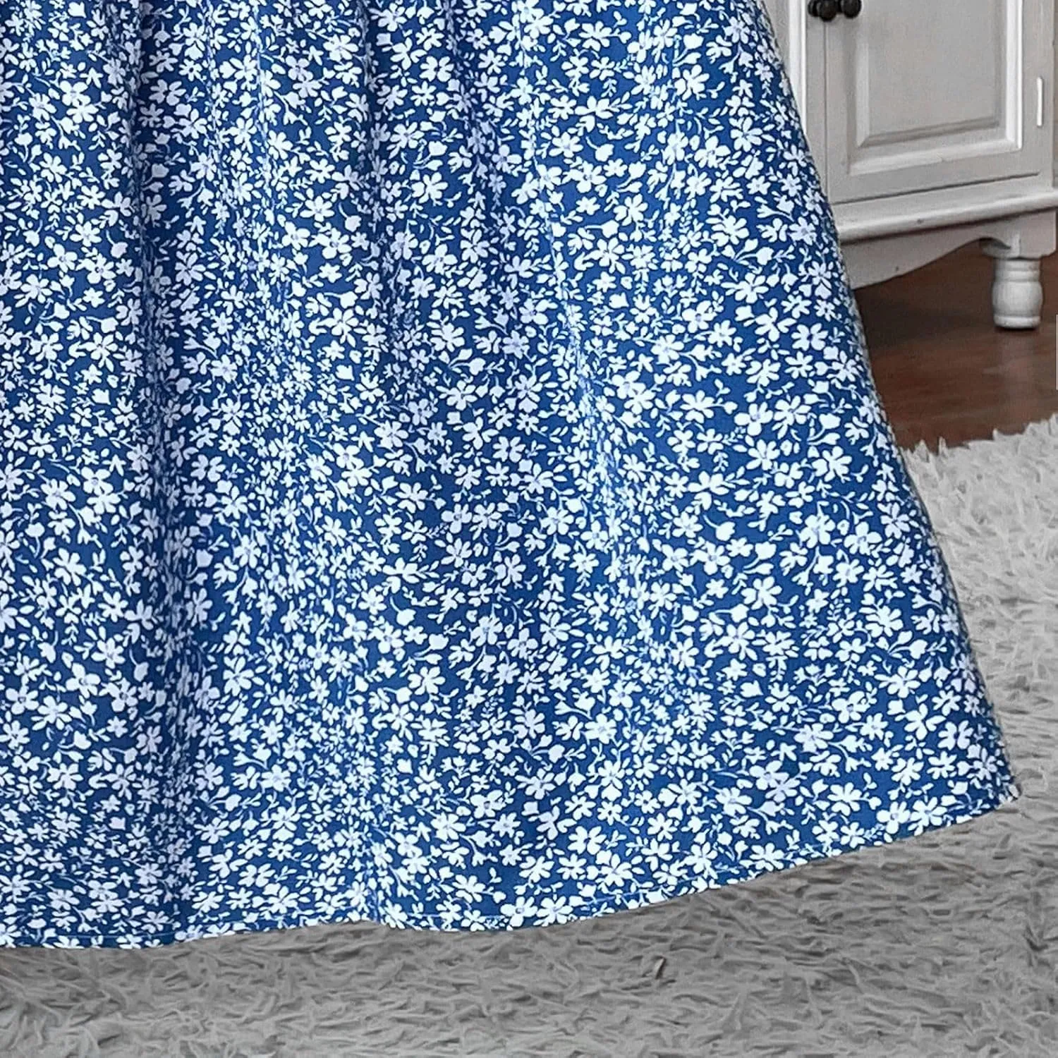Floral Skirts for Women Summer Flowy Tiered Elastic High Waisted Print Swing Skirt Vacation A-Line Long Midi Skirts