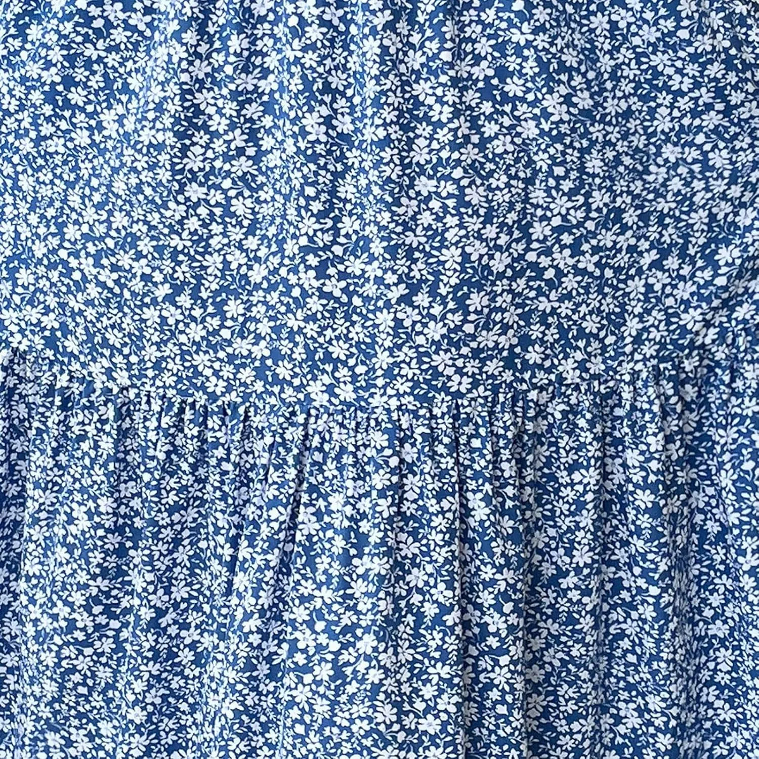Floral Skirts for Women Summer Flowy Tiered Elastic High Waisted Print Swing Skirt Vacation A-Line Long Midi Skirts
