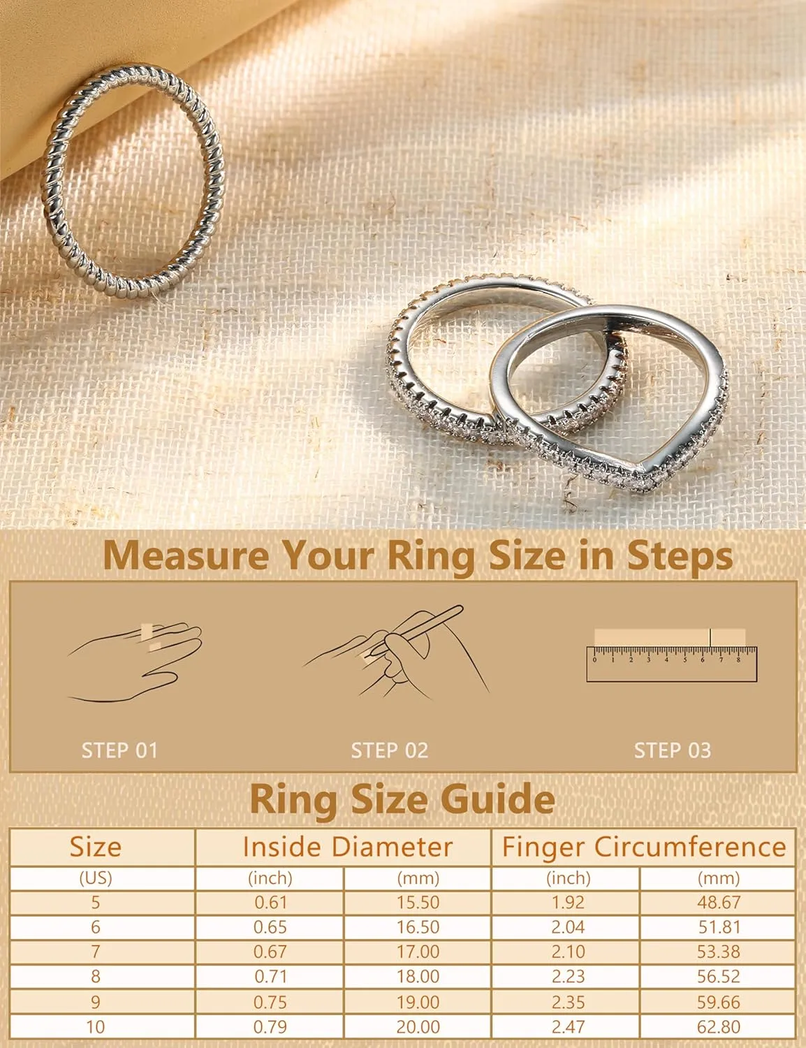 Florideco Stackable Gold Rings for Women 14K Gold Plated Minimalist Non Tarnish Cubic Zirconia Thumb Ring Set Dainty Gold Knuckle Ring Trendy Statement Stacking Rings Set Size 5-10