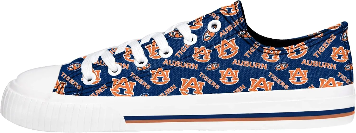 FOCO womens Ncaa College Team Logo Fashion Low Top Canvas Sneakers Shoes