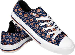 FOCO womens Ncaa College Team Logo Fashion Low Top Canvas Sneakers Shoes