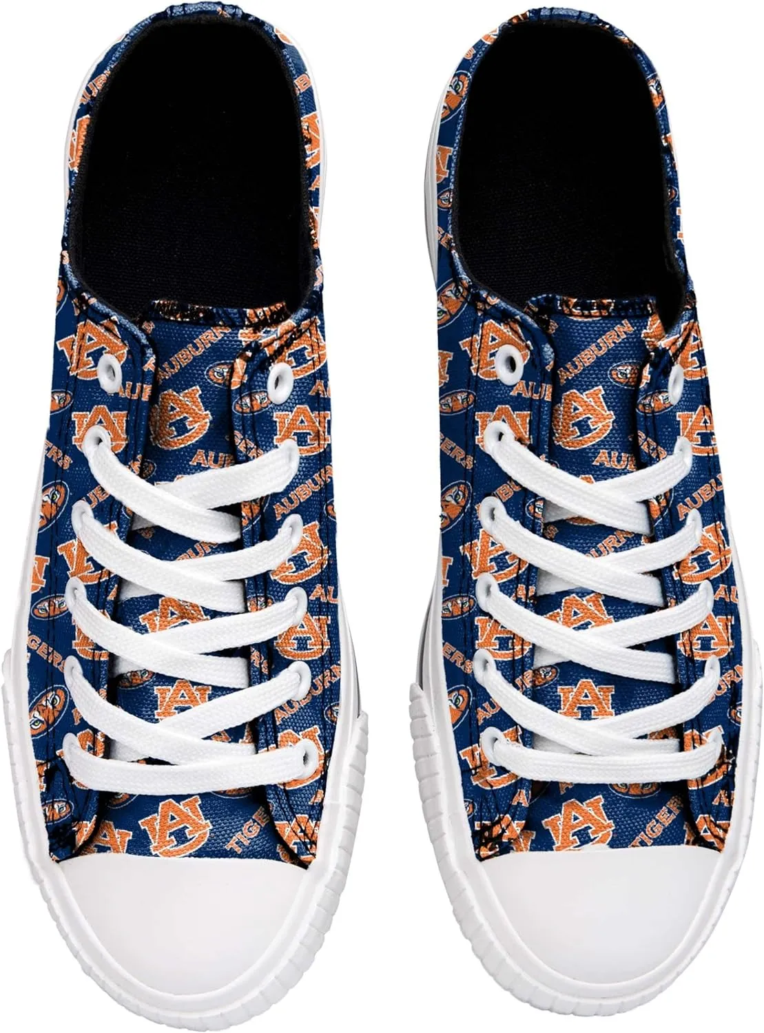 FOCO womens Ncaa College Team Logo Fashion Low Top Canvas Sneakers Shoes