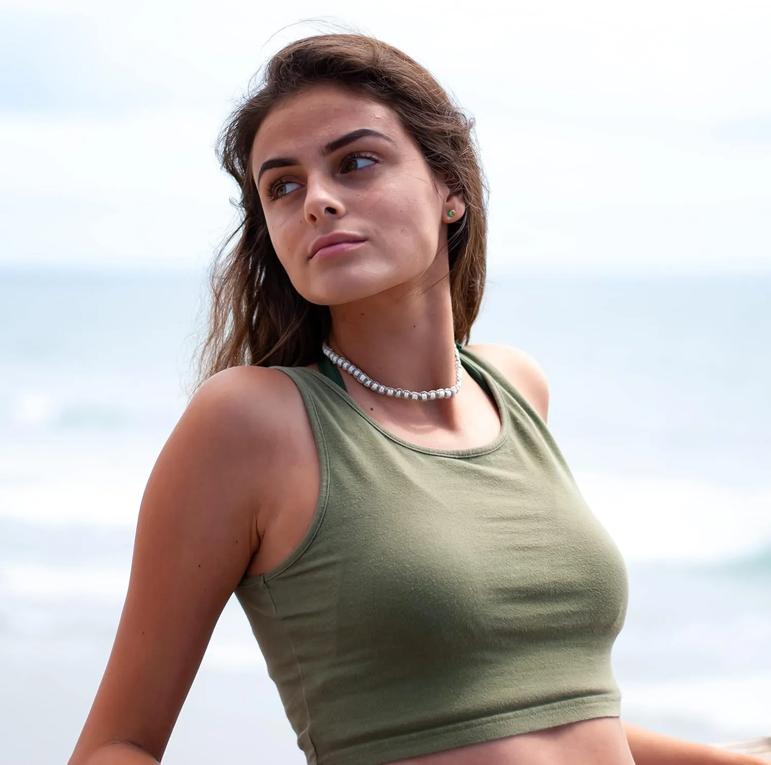 FROG SAC 6 Hemp Necklaces for Men and Women Braided with Natural Hemp Cord, White Puka Chips and Wood Beads - Unisex Beaded Hemp Necklace - Quality Hemp Jewelry