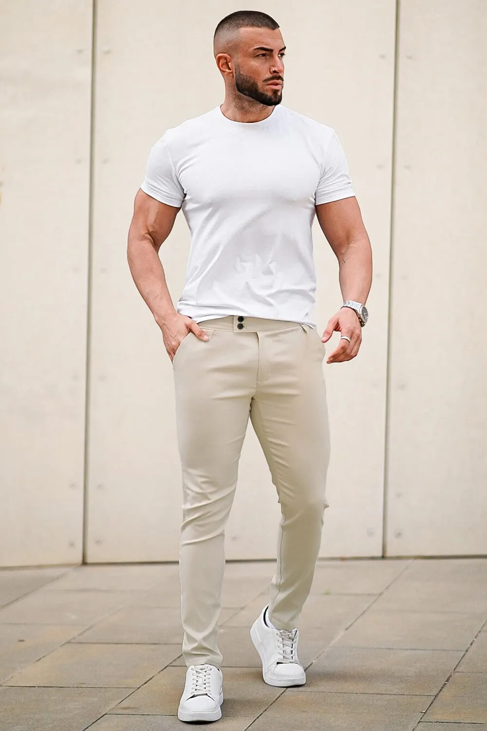 GINGTTO Mens Slim Fit Casual Pants Stretch Chino Pants for Men Skinny Trousers