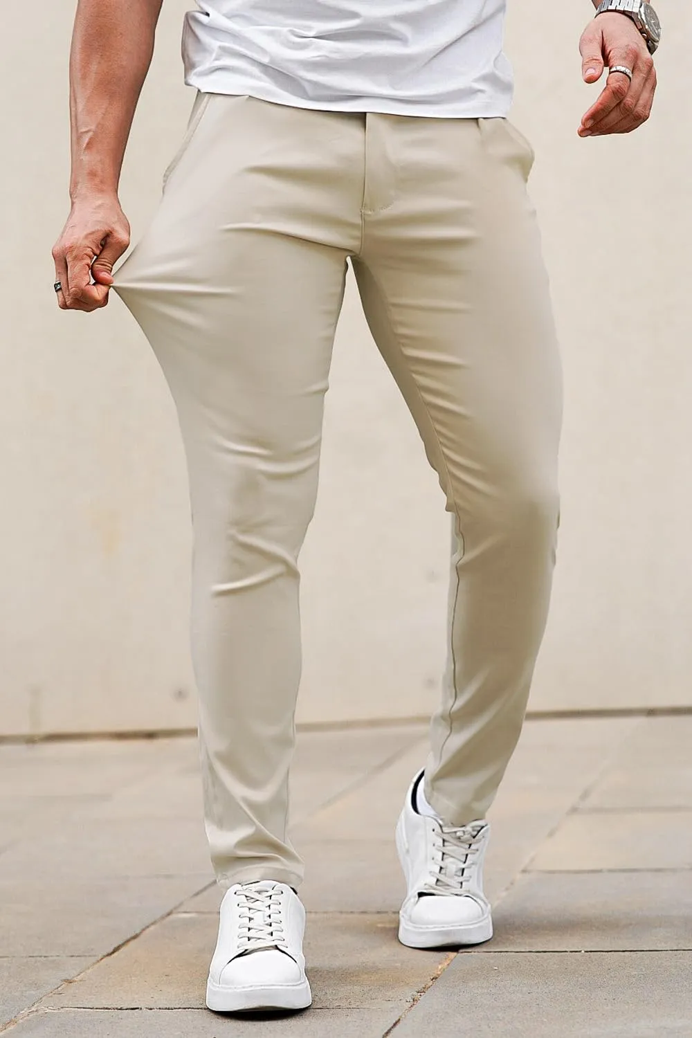 GINGTTO Mens Slim Fit Casual Pants Stretch Chino Pants for Men Skinny Trousers
