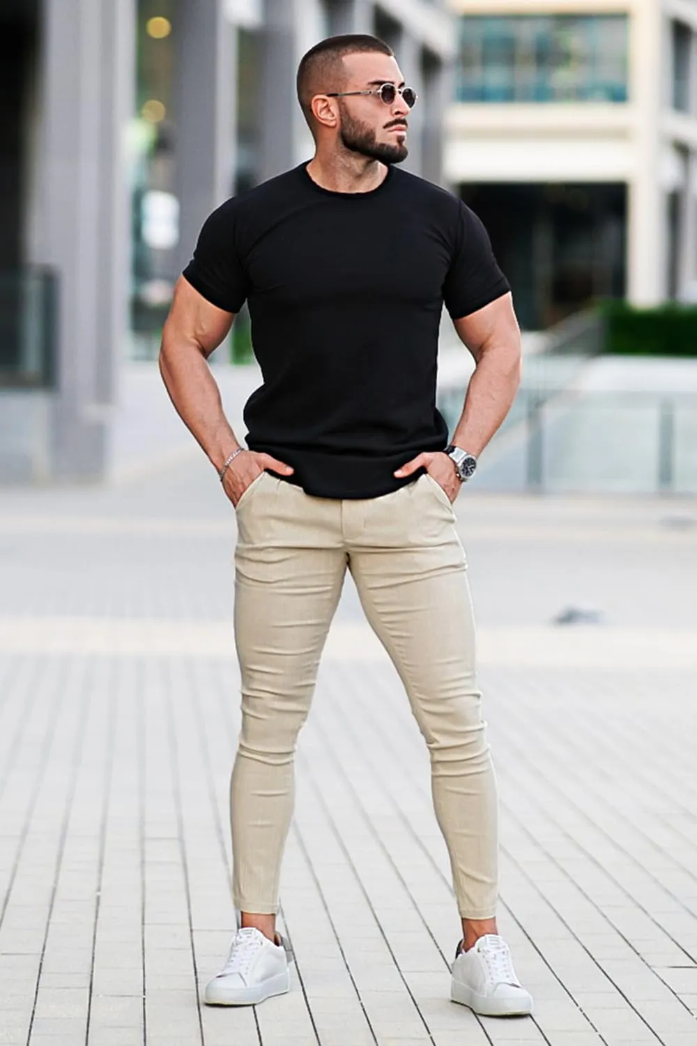 GINGTTO Mens Slim Fit Casual Pants Stretch Chino Pants for Men Skinny Trousers