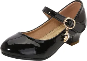 Girls High Heeled Shoes Shoes School Wedding Party Shoes Children Leather Shoes Dress Shoes Birthday Gift