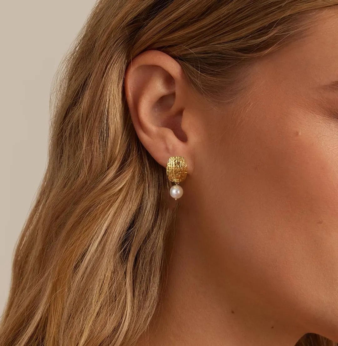 Gold Earrings for WomenChunky Gold Statement Earrings Dainty 14K Gold Plated Earrings Big Gold Chunky Vintage Earrings Hypoallergenic Gold Stus Earrings for Women Trendy Gold Jewelry