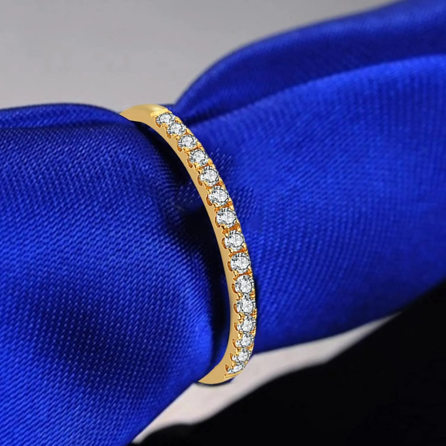 Gold Plated Rings Set for Women,Stackable Gold Statement Bands Dainty Knuckle Cubic Zirconia Ring Ideal Jewelry Gift for Gril