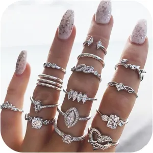 Gold Stackable Rings for Women Gifts Trendy Stuff Simple Star Moon Heart Knuckle Ring Set Boho Cute Stuff Gold Ring Pack Jewelry Birthday Mothers Day Gifts