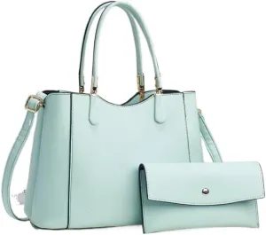 Handbag Women Large Capacity Lady Purse Tote Bag Cross-Body Bag Leisure Solid Color Shoulder Bag with Pocket