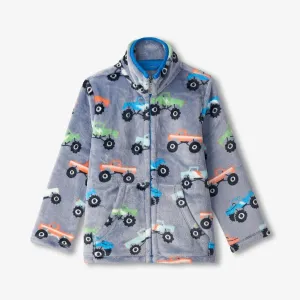 Hatley Monster Trucks Fuzzy Fleece F24mtk241