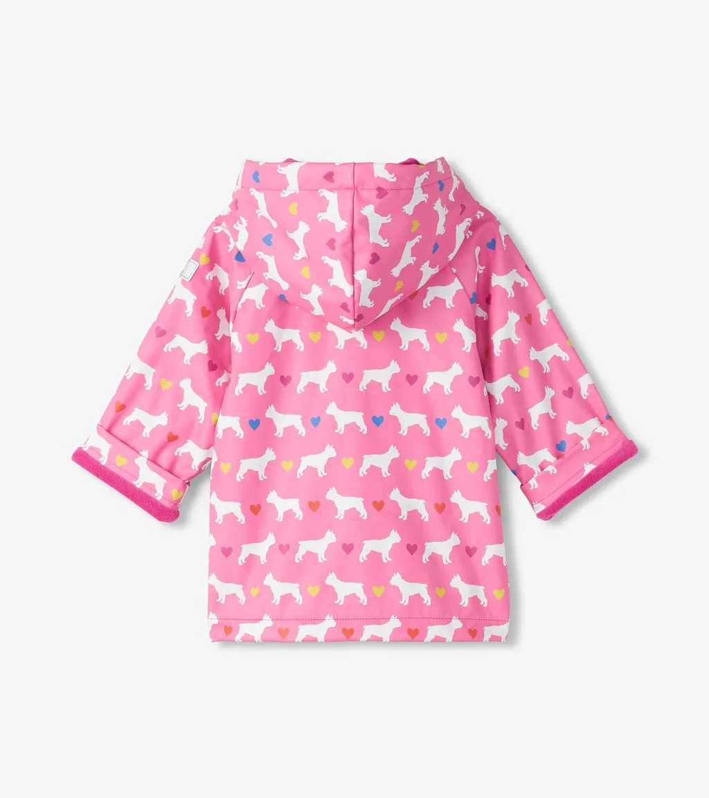 Hatley Pink Bulldogs Pre-School Raincoat F24fbt1317